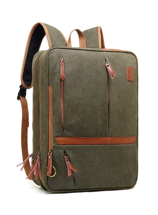 Convertible Multi-Functional Laptop Bag Khaki 