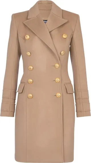 Balmain Wool Double-Breasted Coat