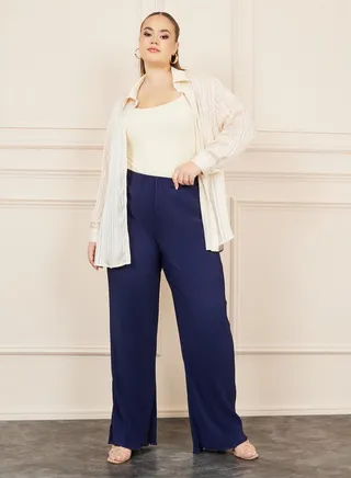 Plisse Relaxed Fit Pant 