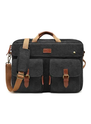 Convertible Multi-Functional Laptop Briefcase Black 