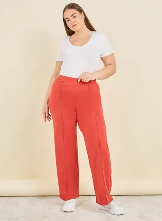 Elasticated Waistband Straight Fit Ponte Tregging 
