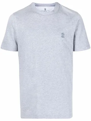 logo embroidered T-shirt