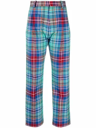 Martini tartan tailored trousers
