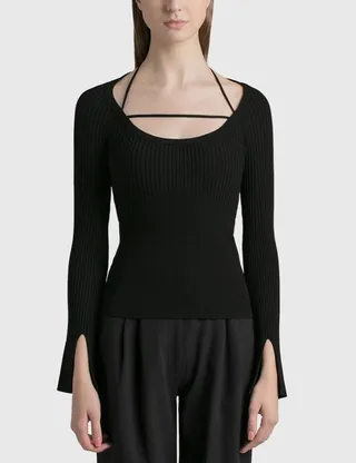 Minka Compact Rib Halter Top
