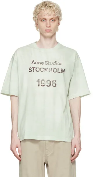 Acne Studios Green Stamp T-Shirt