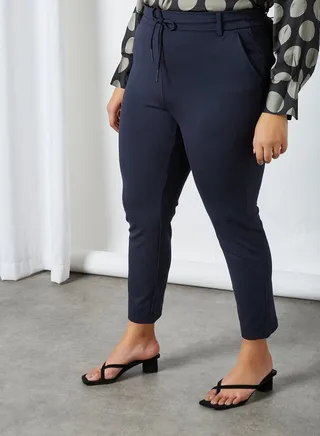 Plus Size Drawstring Waist Pants Night Sky 