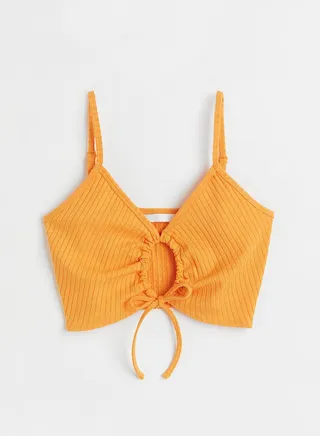 Cut Out Knitted Crop Top