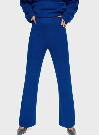 Ribbed Wide Leg Pants 