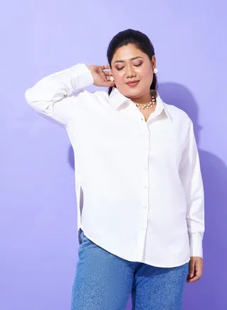 Collared Satin Shirt 