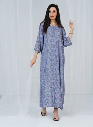 Ready-to-wear Jalabiya I New Design With Print I Comfortable and Stylish I Kaftan Dress for Girls Article # 3681 