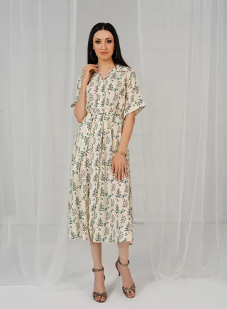 Ready-to-wear Jalabiya I New Design With Print I Comfortable and Stylish I Kaftan Dress for Girls Article # 3689 