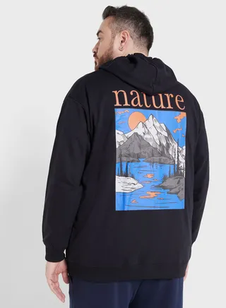Plus Size Graphic Hoodie 
