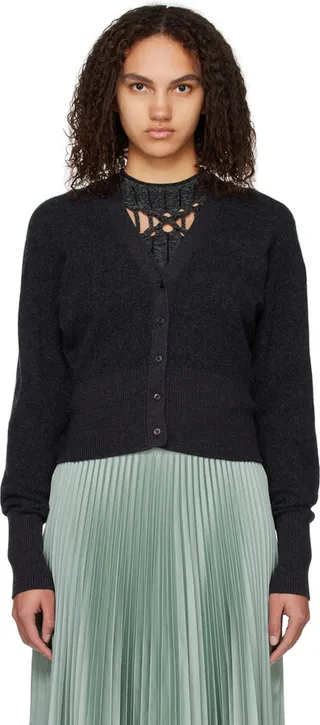 Joseph Black Brushed Cardigan