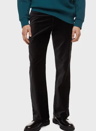 Essential Regular Fit Velour Trousers