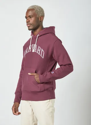 College Reverse Weave Hoodie Purple 