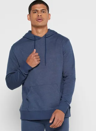 Classic Design Long Sleeve Hoodie Navy 