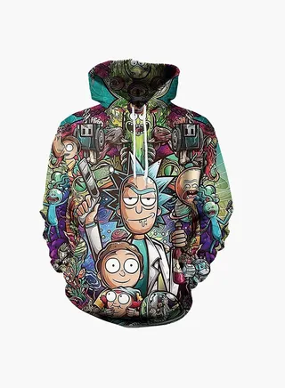 3D Printing Long Sleeve Hoodie Multicolour 