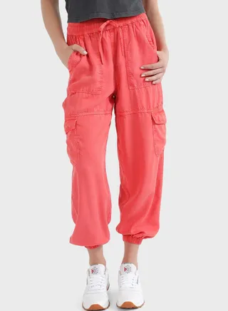 Drawstring Cargo Joggers 