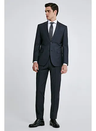 DS Damat Grey Classic Suit -86% Wool 