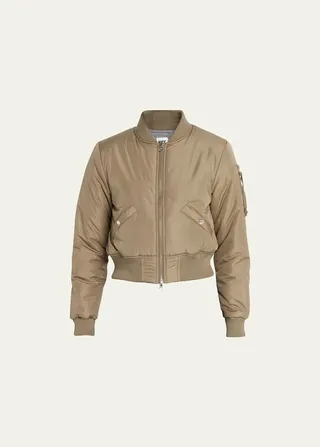 Reyes Cropped Bomber Jacket