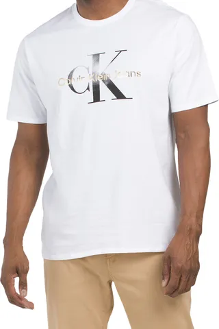 Short Sleeve Monogram Crew Neck Tee