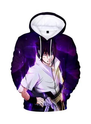 3D Naruto Digital Print Hoodie Multicolour 