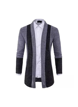 Plain Basic  Long Sleeve Blazer Grey 