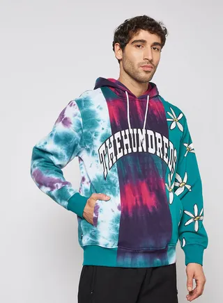 Split Graphic Hoodie Multicolour 