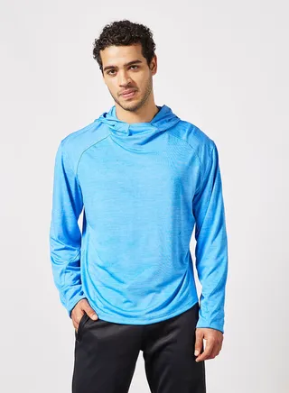 Slim Fit Active Hoodie Blue 