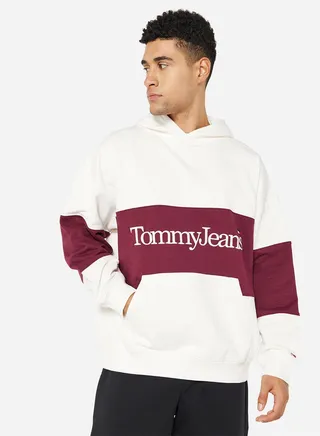 Colourblock Logo Relaxed Hoodie 