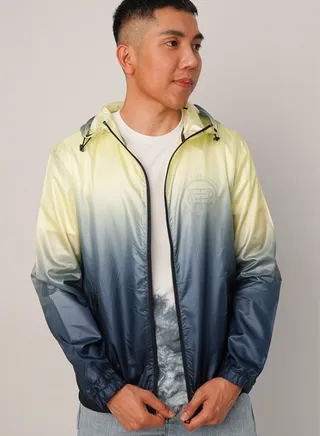 Men’s Two Tone long Sleeves Hoodie in Neon Light 