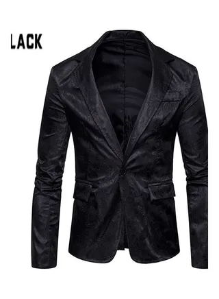 Deep V-Neck Single Button Coat Black 