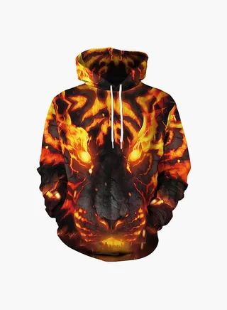3D Printing Long Sleeve Hoodie Multicolour 