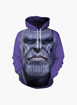 3D Printing Long Sleeve Hoodie Purple 