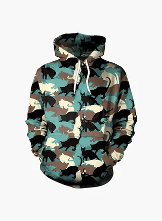 3D Printing Long Sleeve Hoodie Multicolour 