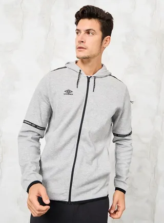 Logo Taping Detail Full Zip Tech Hoodie 