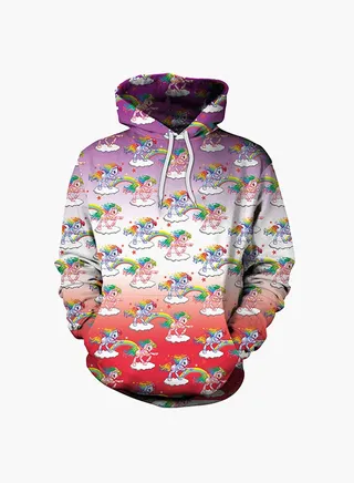 3D Printing Long Sleeve Hoodie Multicolour 
