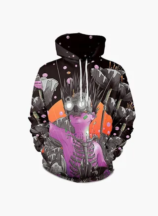 3D Printing Long Sleeve Hoodie Multicolour 