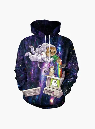 3D Printing Long Sleeve Hoodie Multicolour 