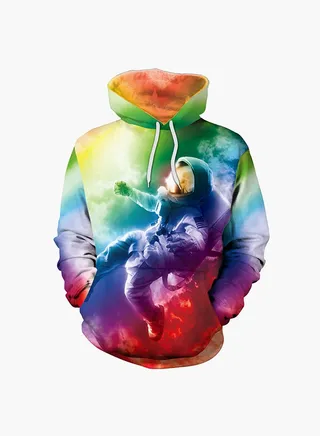 3D Printing Long Sleeve Hoodie Multicolour 
