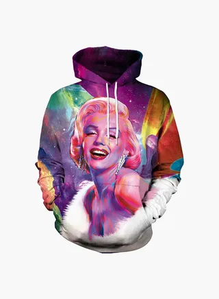 3D Printing Long Sleeve Hoodie Multicolour 