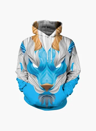 3D Printing Long Sleeve Hoodie Multicolour 