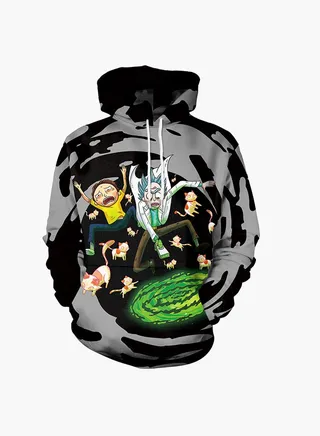 3D Printing Long Sleeve Hoodie Multicolour 