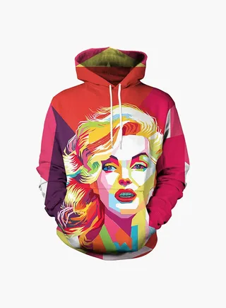 3D Printing Long Sleeve Hoodie Multicolour 
