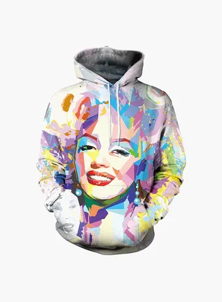 3D Printing Long Sleeve Hoodie Multicolour 