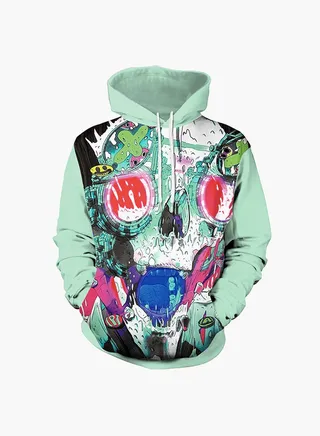 3D Printing Long Sleeve Hoodie Multicolour 