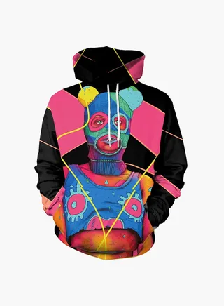 3D Printing Long Sleeve Hoodie Multicolour 
