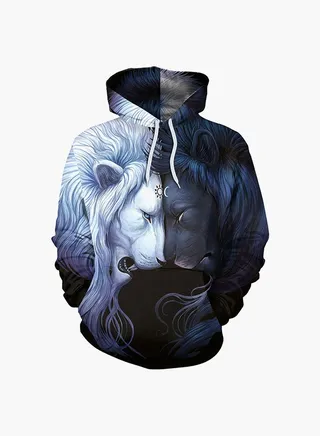 3D Printing Long Sleeve Hoodie Multicolour 