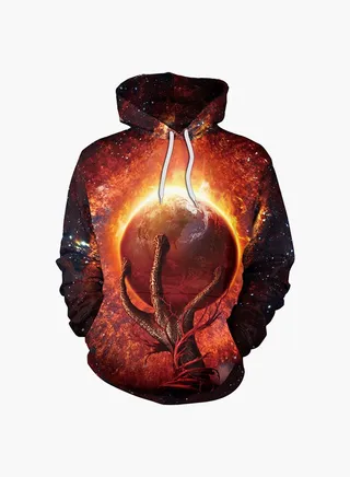 3D Printing Long Sleeve Hoodie Multicolour 