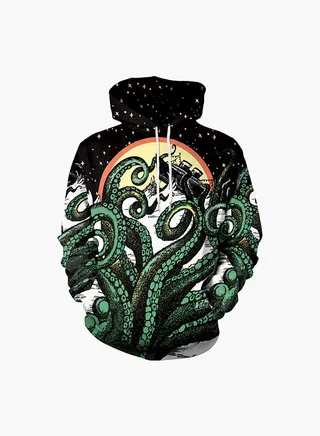 3D Printing Long Sleeve Hoodie Multicolour 